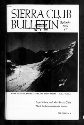 Sierra Club Bulletin 1952 Vol 37 No 7 September thumbnail